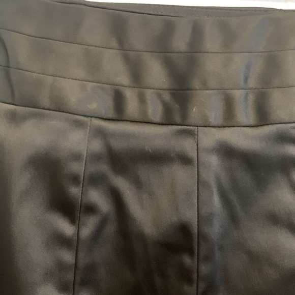 White House Black Market Black Acetate Straight Pencil Skirt Women's Size 00 - Picture 2 of 11